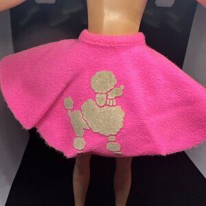 Barbie Sensations Fashions Pink Poodle Skirt  Mattel 1987 50s Retro Style VTG